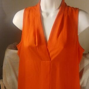 Vince Camuto Vibrant Orange Sleeveless Blouse